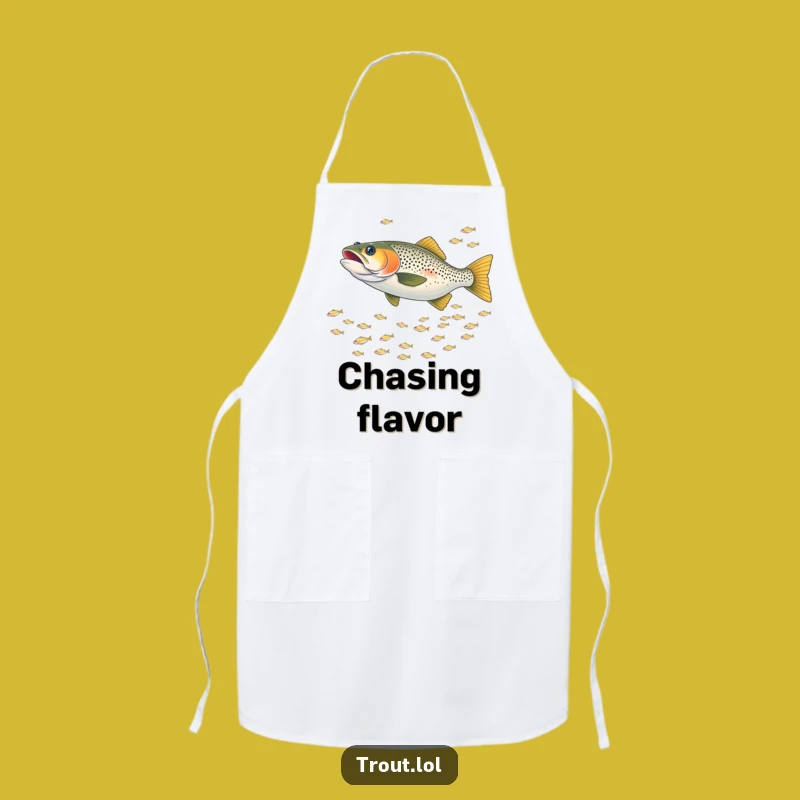 Funny Chasing Trout Apron: Cook with Aquatic Pursuit and Style