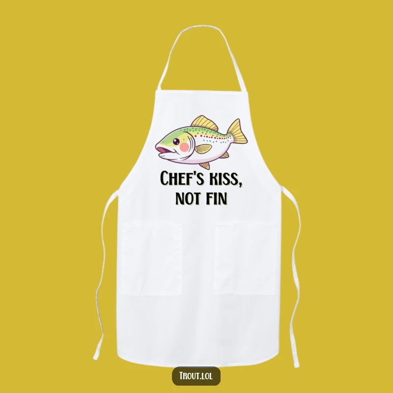 Funny Gliding Trout Apron: Cook with Joy with this Happy Fish, Perfect Funny Kitchen Gift