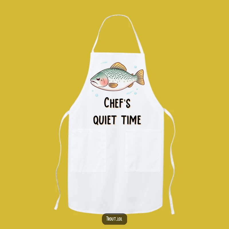 Funny Serene Trout Float Apron - Cook with Calm & Funny Gift!