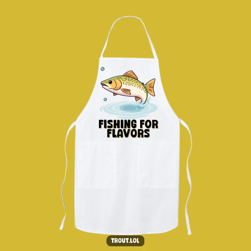 Funny Fishing Trout Apron: Happy Leaping Fun, Great Funny Gift