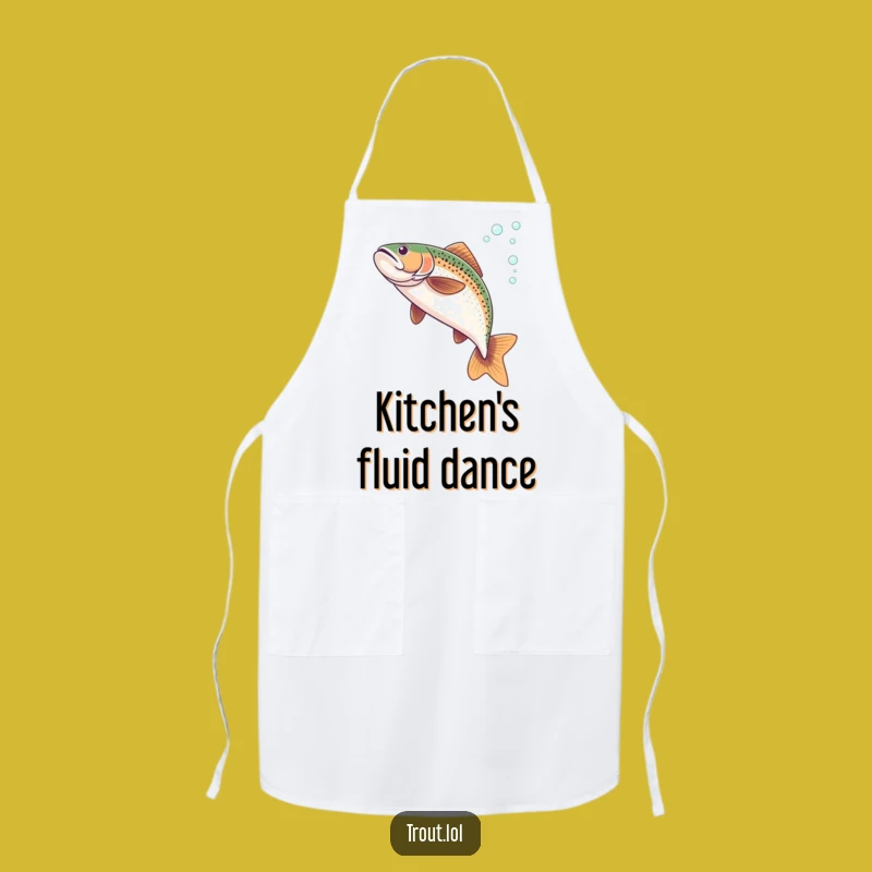 Funny Flipping Trout Apron: Cook with Grace and Giggles