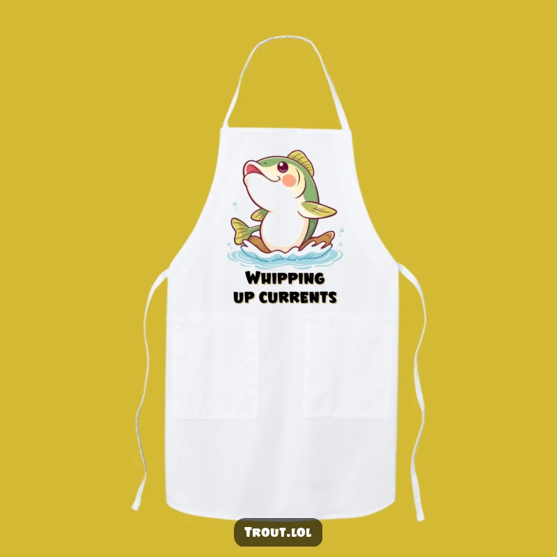 Funny Giggling Trout Apron: Cook with Giggles and Aquatic Flair!