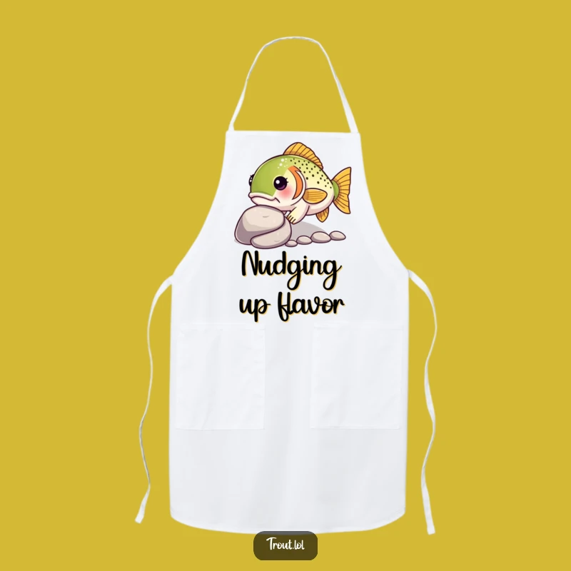 Funny Kawaii Trout Apron: Kitchen Determination, Perfect Chef Gift