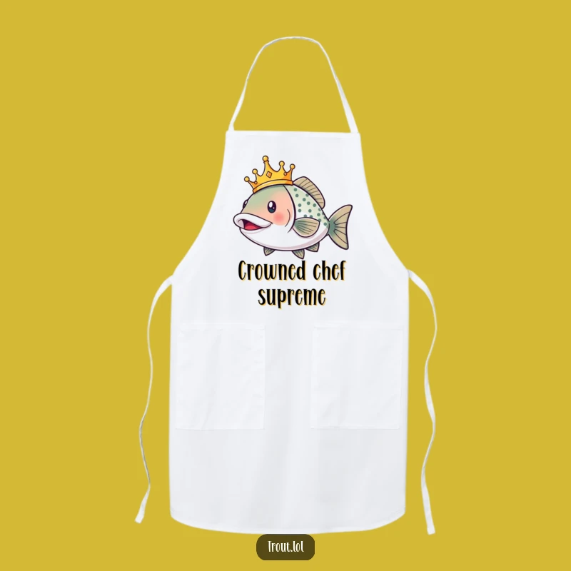 Funny Royal Chef Trout Apron: Cook Like Royalty with this Hilarious Fish Wear