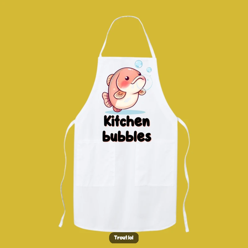 Funny Trout Bubble Apron - Kitchen Playful Gift