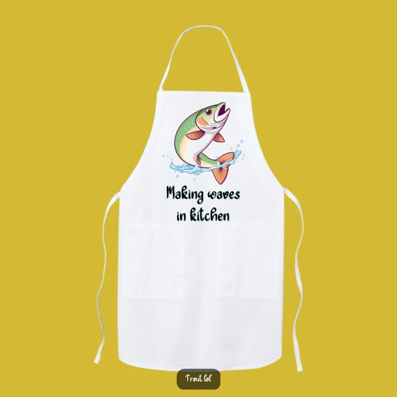 Funny Trout Flip Apron: Cook with Aquatic Grace and Humor