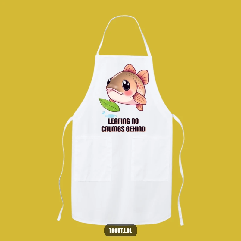 Funny Curious Trout Apron: Cook with a Smile in this Hilarious Fish Kitchen Wear