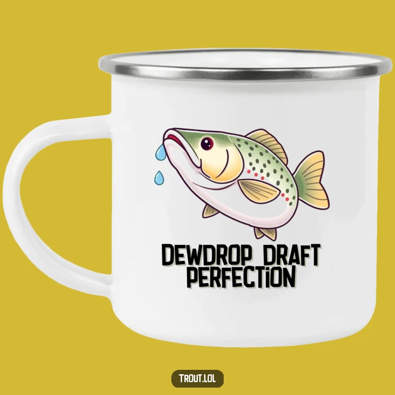 Funny Trout Water Drop Camping Mug - Outdoor Adventure Laughs for Anglers