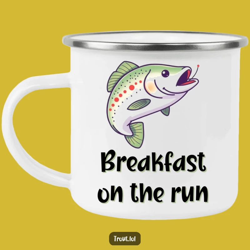 Funny Chasing Trout Camping Mug - Your Adventure Fuel with Purpose!