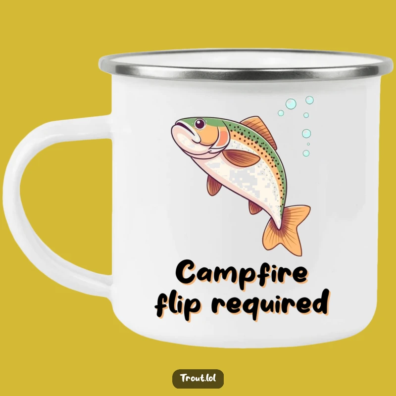 Funny Flipping Trout Camping Mug: Your Stylish Hydration Companion
