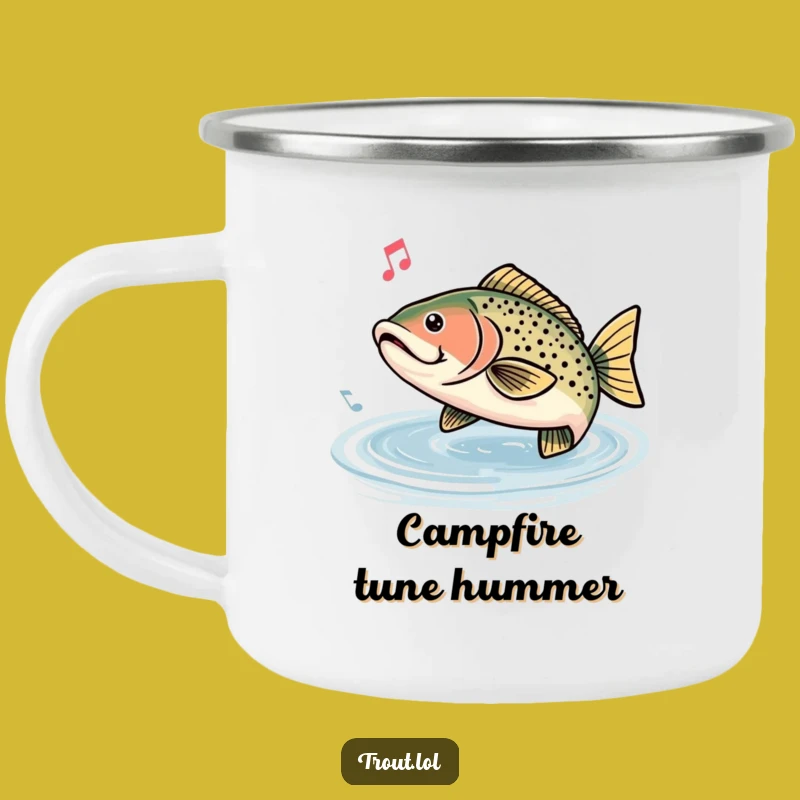 Funny Humming Trout Camping Mug: Sing Your Adventure Song!