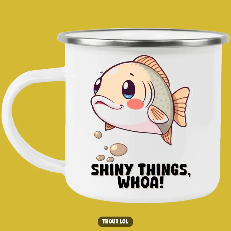 Funny Surprised Trout Camping Mug: Adventure with this Hilarious Fish Cup