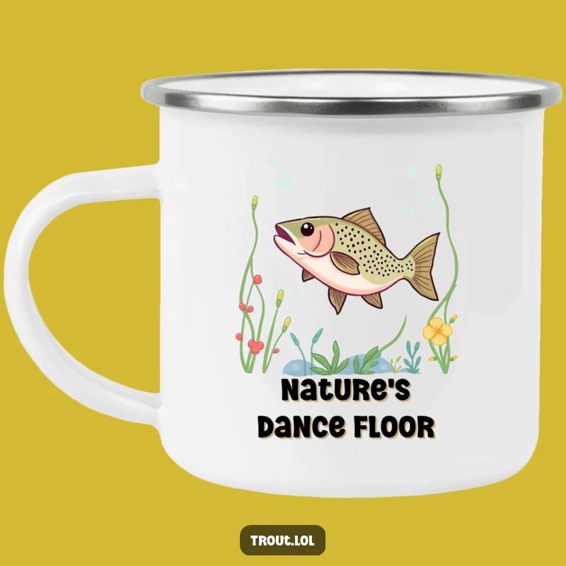 Funny Trout Underwater Dance Camping Mug - Your Hilarious Companion for Outdoor Fun