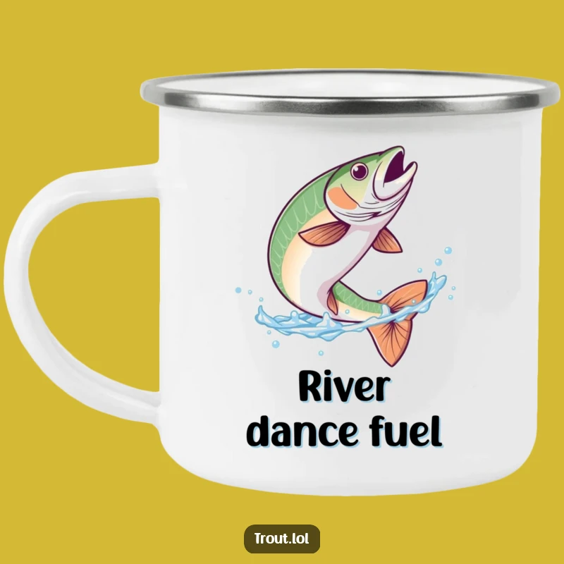 Funny Trout Flip Camping Mug: Adventure Sips with Aquatic Flair
