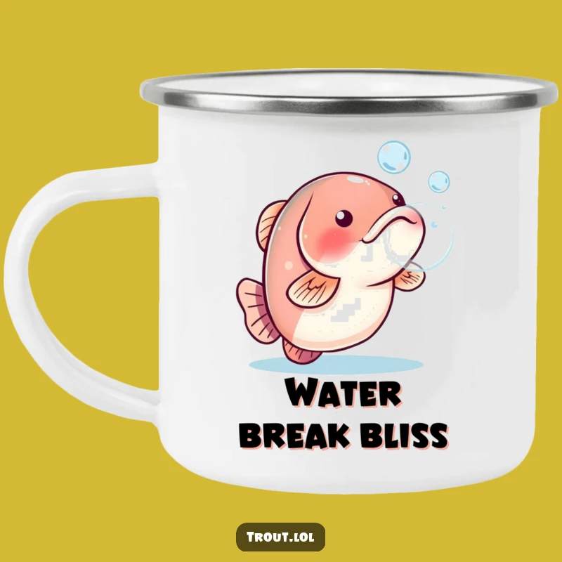 Funny Trout Bubble Camping Mug - Outdoor Playful Gift