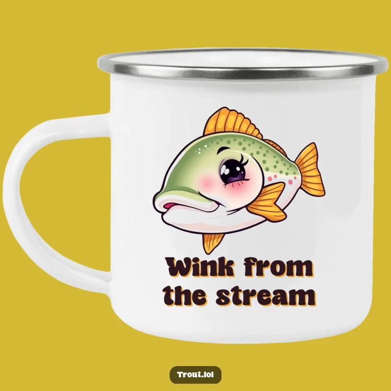 Funny Winking Trout Camping Mug - Your Adventure Buddy with a Wink!