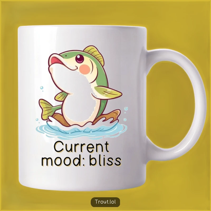 Funny Giggling Trout Mug: A Hilarious Gift for Anglers Who Love a Laugh!
