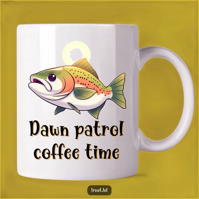 Funny Determined Trout Mug: Keep Going with this Hopeful Fish, Perfect Funny Gift