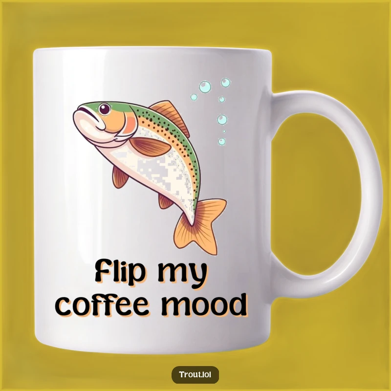 Funny Flipping Trout Mug: Graceful Gag Gift for Aquatic Enthusiasts