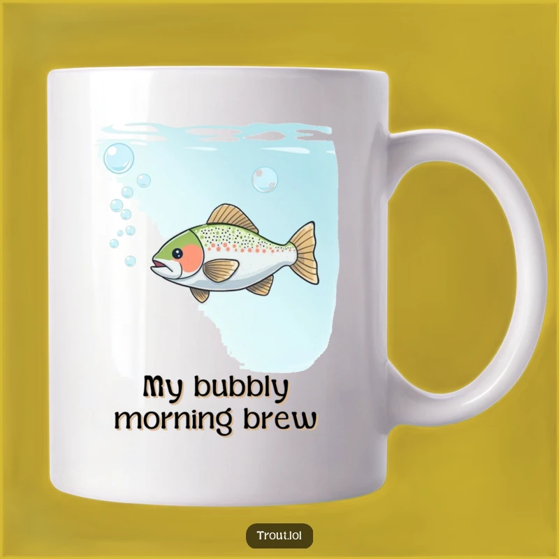 Funny Bubble Blowing Trout Mug: A Playful Underwater Friend for Your Coffee