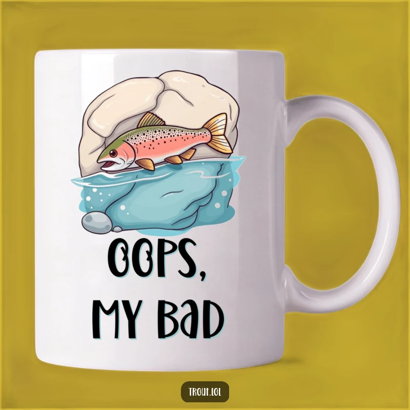 Funny Bumping Trout Mug: A Clumsy Fishy Friend, Perfect Funny Gift for Goofballs