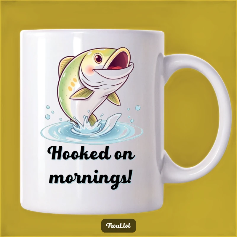 Funny Grinning Trout Mug - Happy Fish Fun, Perfect Fishing Gift