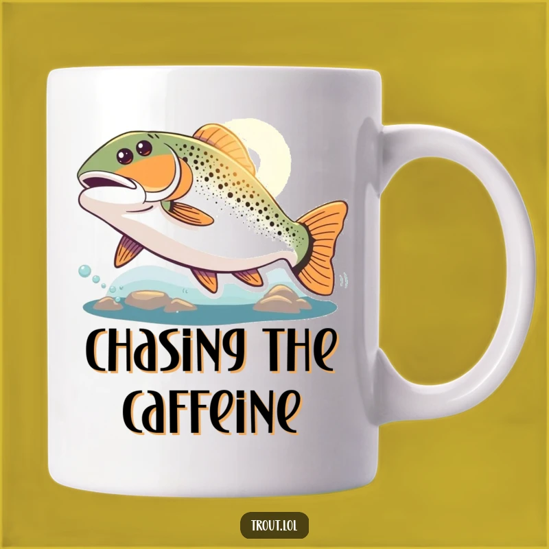 Funny Optimistic Trout Mug: A Hilarious Journey Towards Hopeful Light!