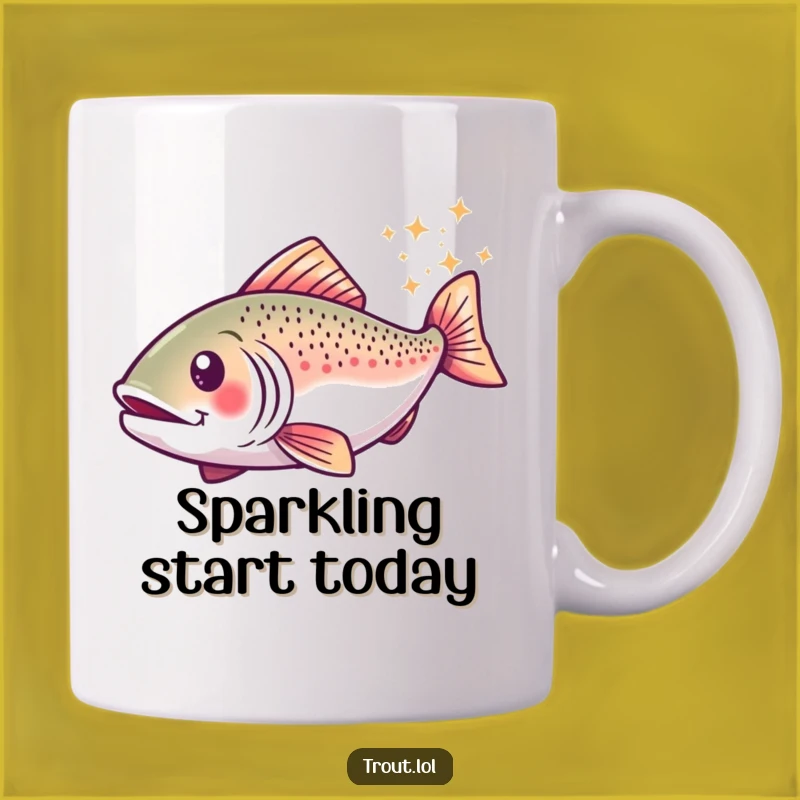 Funny Sparkly Trout Swirl Mug: A Magical Gift for Happy Moments