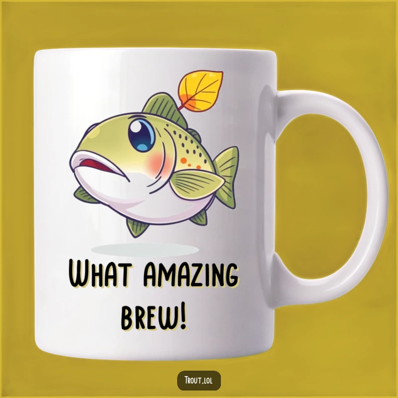 Funny Surprised Trout Mug - Hilarious Reaction Gift for Fishing Lovers