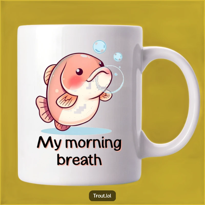 Funny Trout Bubble Mug - Playful Fish Character Gift
