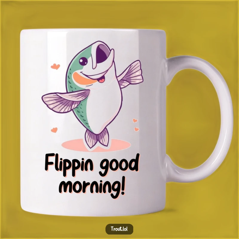 Funny Trout Flip Mug: Hilarious Fish Celebration Gift for Anglers and Humor Lovers