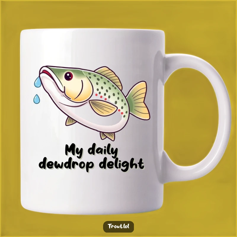 Funny Trout Nose Water Drop Mug - The Perfect Fishing Gift for a Satisfied Angler