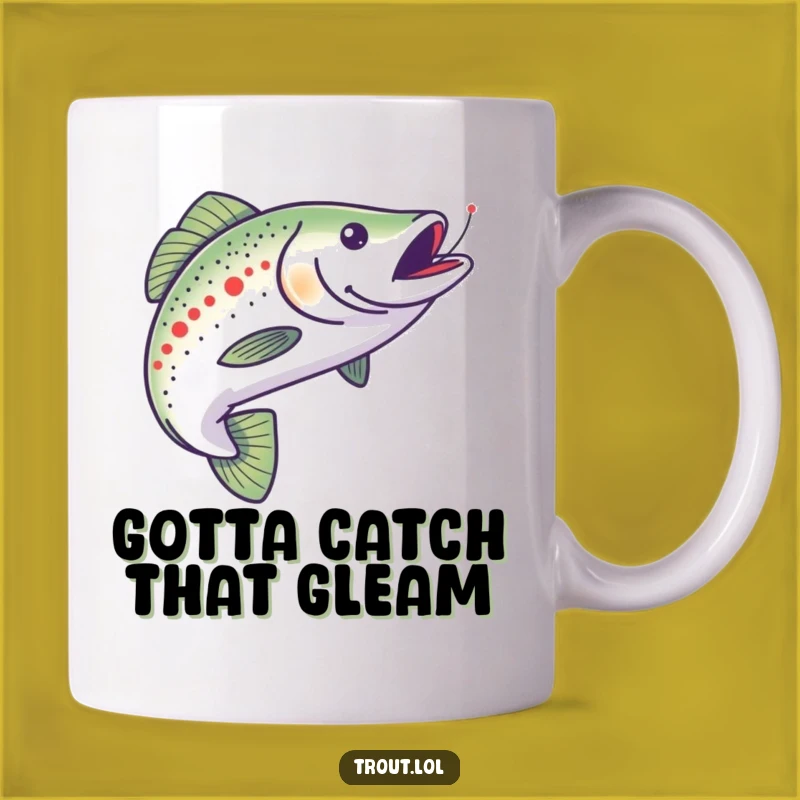 Funny Chasing Trout Mug - Hilarious Gift for Fishermen and Foodies Alike!