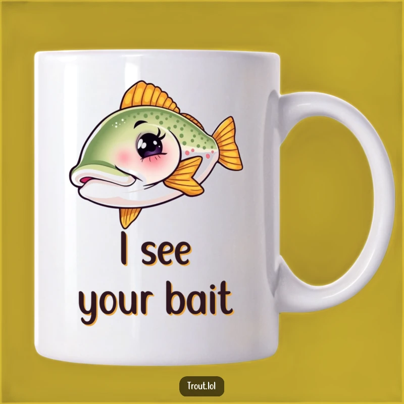 Funny Winking Trout Mug - A Hilarious Gift for Anglers and Joke Lovers