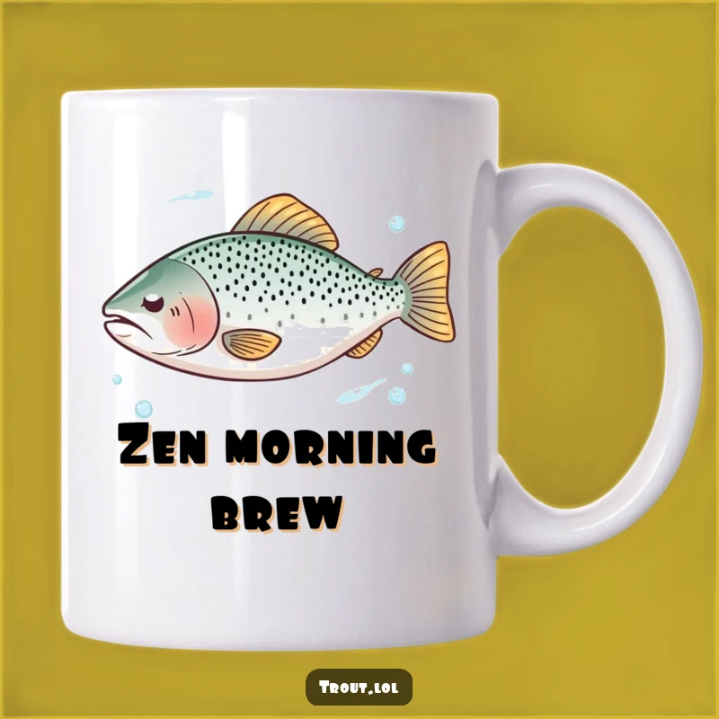 Funny Serene Trout Float Mug - Peaceful & Funny Gift for Relaxed Souls!