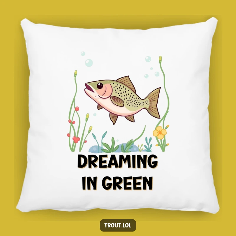 Funny Trout Underwater Dance Pillow - Cozy Comfort Meets Aquatic Joy