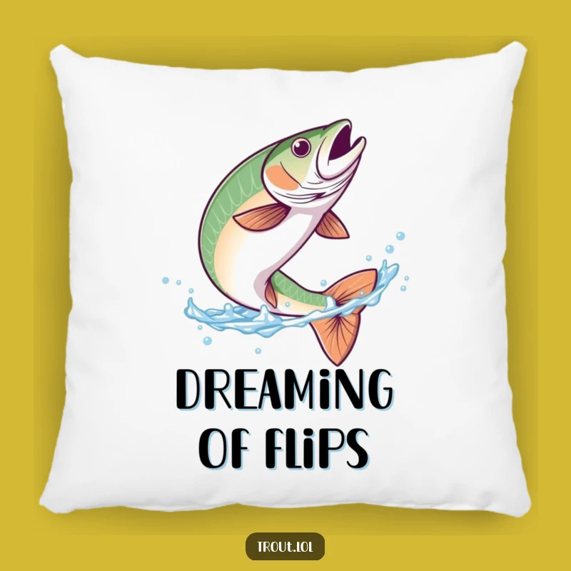 Funny Trout Flip Pillow: Cozy Comfort with Aquatic Flair