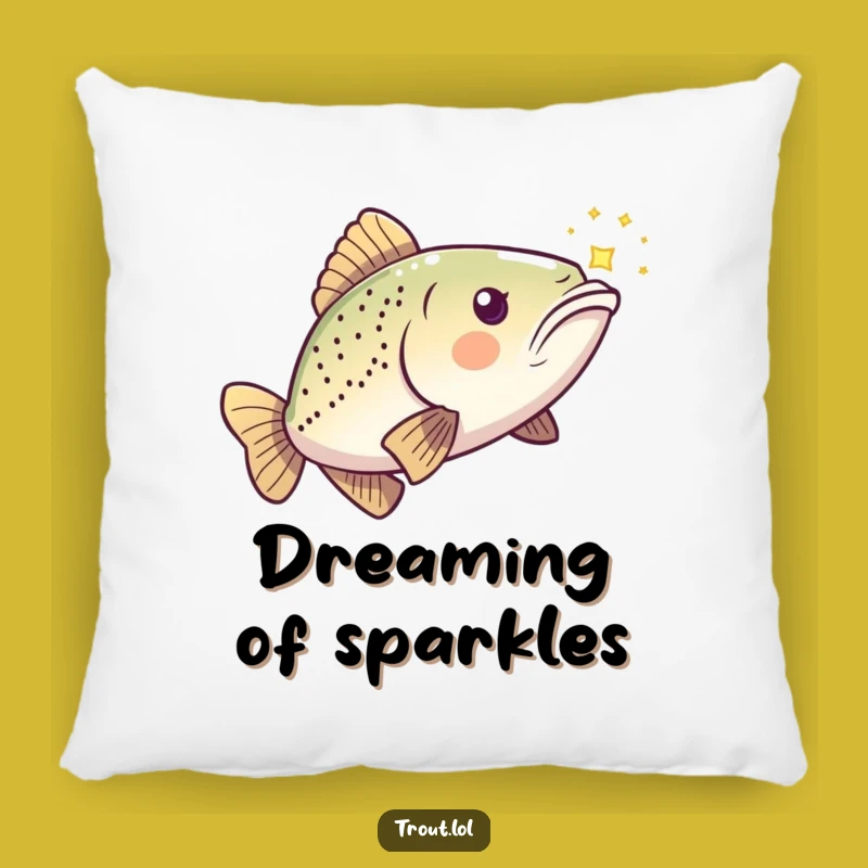 Funny Chasing Trout Pillow: Playful Fish & Light Cushion, Gift