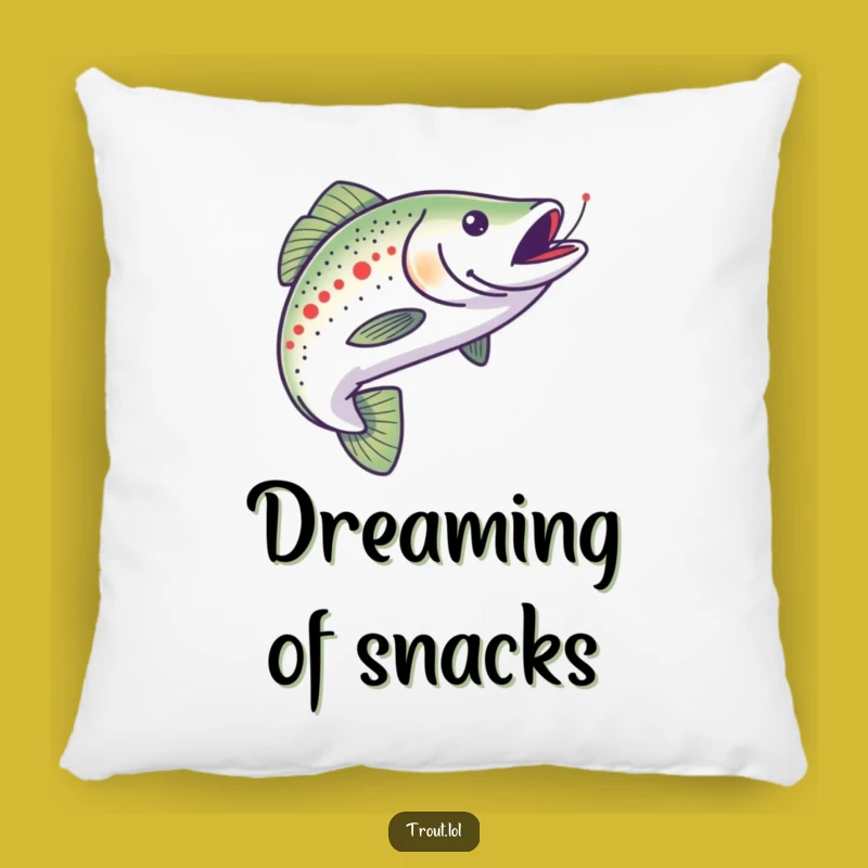Funny Chasing Trout Pillow - Cozy Comfort with an Energetic Twist!