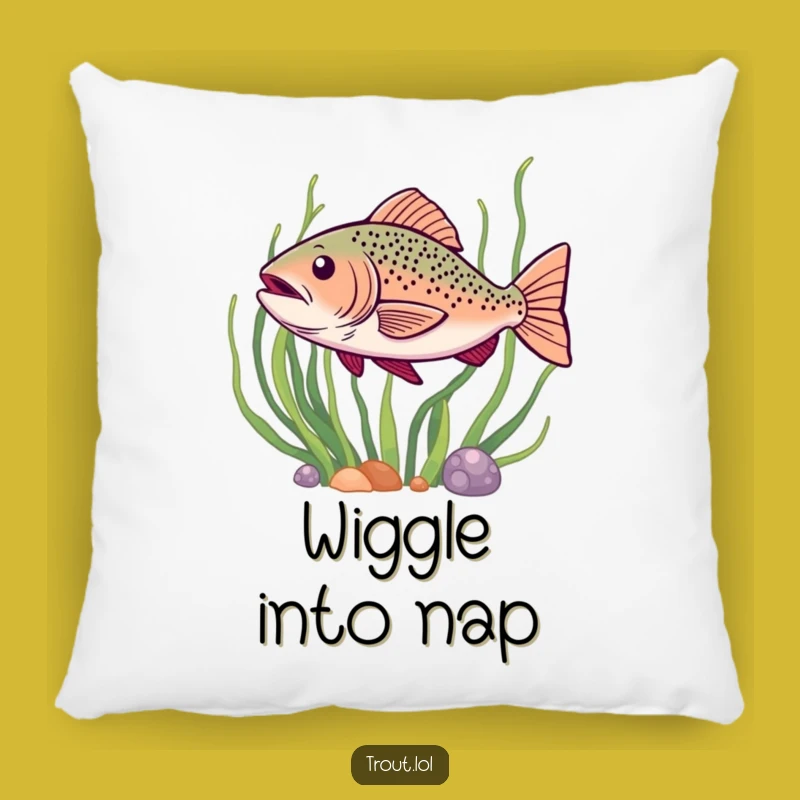 Funny Happy Wiggle Trout Pillow - Cuddle Up with Cheer & Funny Gift!
