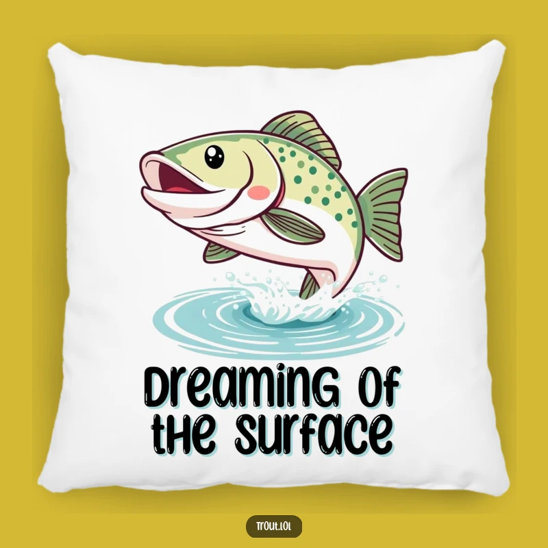 Funny Kawaii Trout Leap Pillow: Add Aquatic Fun and Comfort to Your Home