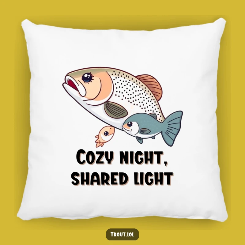 Funny Sharing Trout Pillow - Cozy Comfort with a Heartwarming Tale