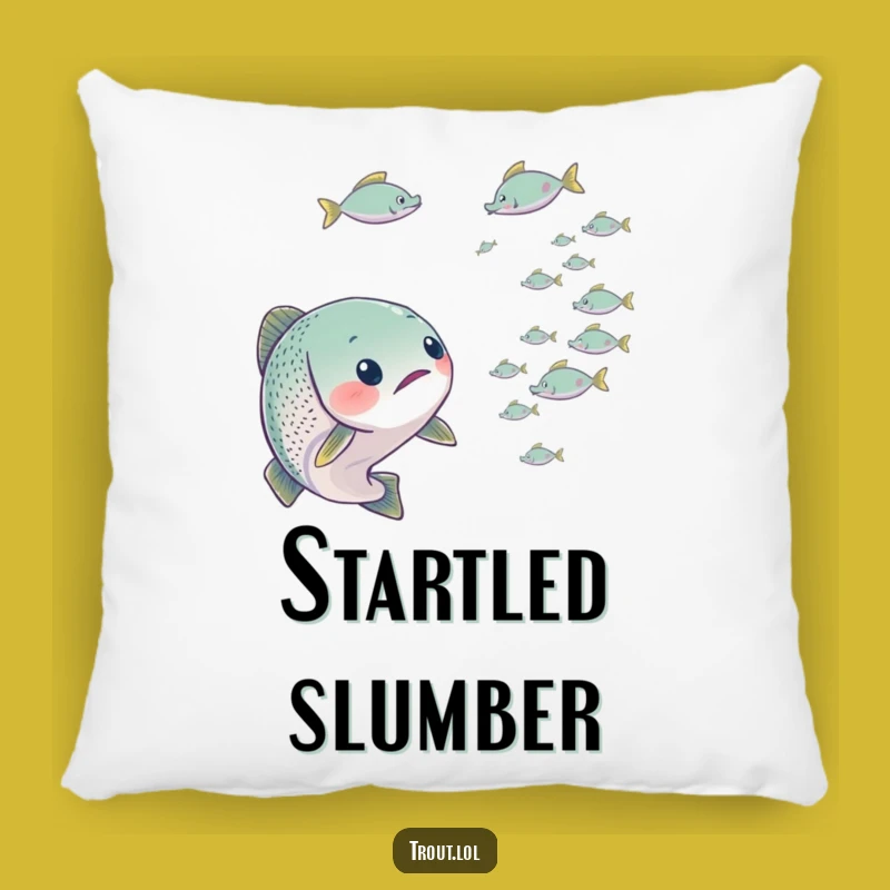 Funny Surprised Trout Pillow: Cozy Comfort with a Humorous Reaction