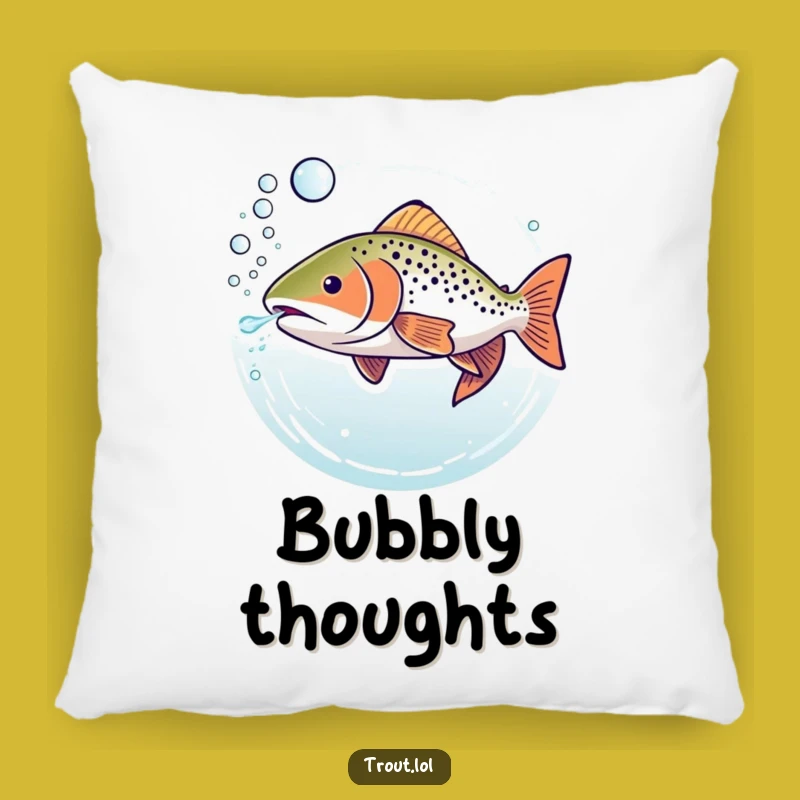 Funny Trout Bubbles Pillow: Underwater Fish Blowing Rings - Soft & Fun