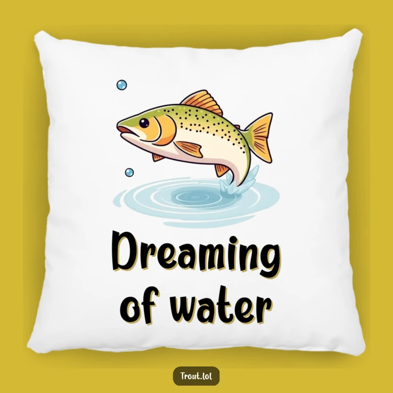 Funny Trout Leap Pillow: Cozy Fishing Comfort, Sweet Funny Gift