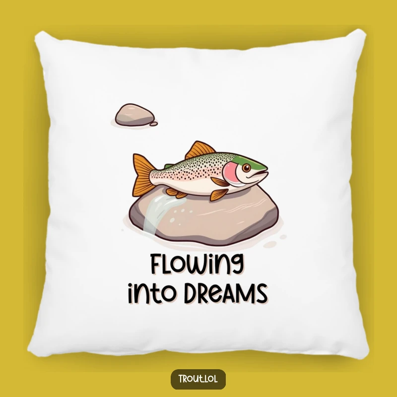 Funny Trout River Slide Pillow - Cozy Comfort Meets Aquatic Fun