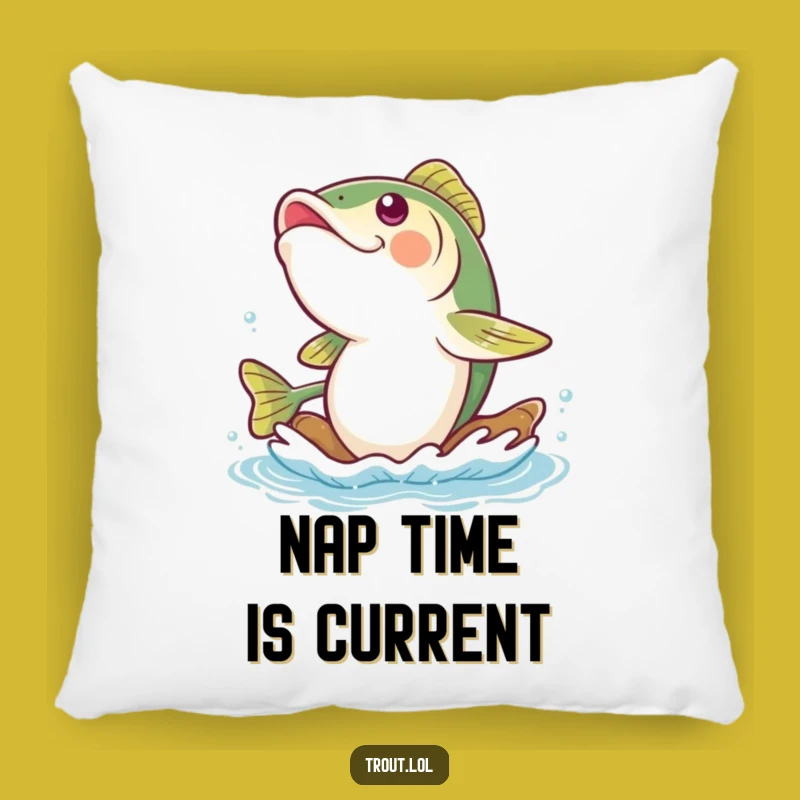 Funny Giggling Trout Pillow: Snuggle Up with Aquatic Merriment!