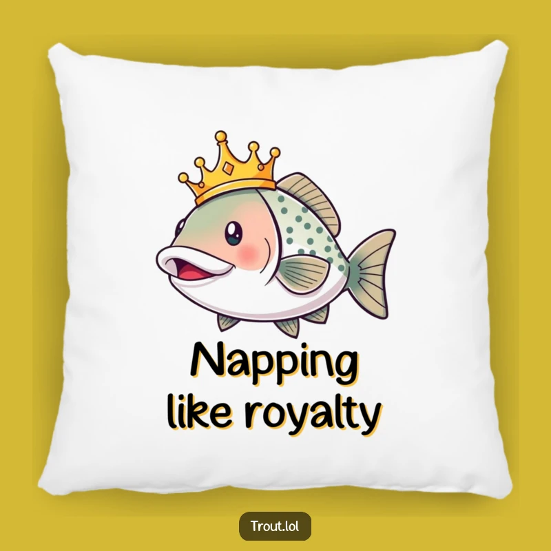 Funny Royal Trout Pillow: Add Regal Comfort and Laughter to Your Space