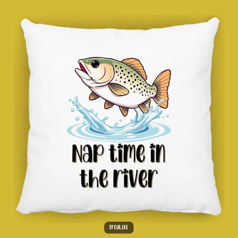 Soft Funny Trout Splash Pillow: Comfy Fish Tail Cushion, Delightful Funny Gift