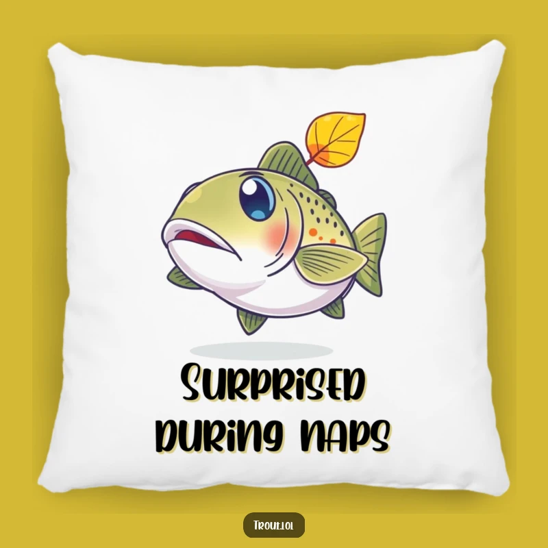 Funny Surprised Trout Pillow - Comfy & Amusing Reaction Buddy